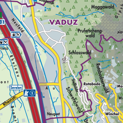 Übersichtsplan Vaduz