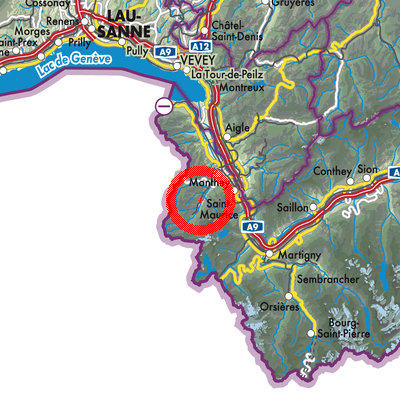 Landkarte Val-d'Illiez