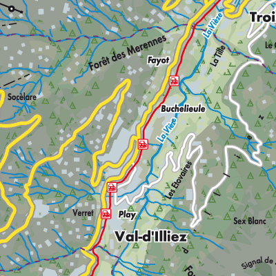 Übersichtsplan Val-d'Illiez