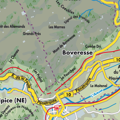 Übersichtsplan Val-de-Travers