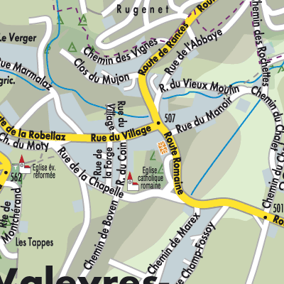 Stadtplan Valeyres-sous-Rances