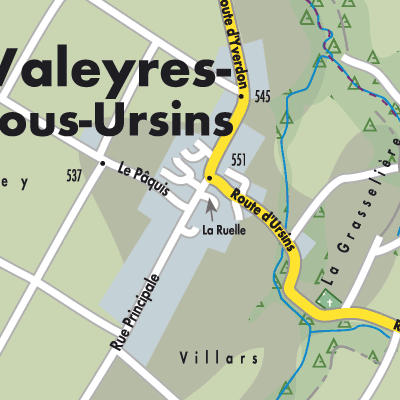 Stadtplan Valeyres-sous-Ursins