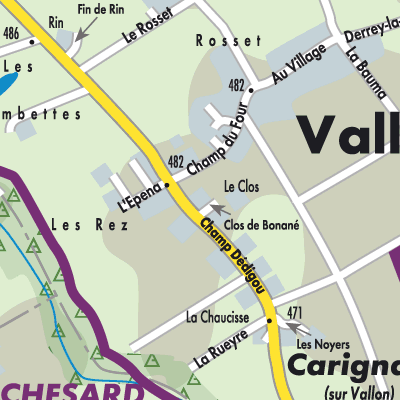 Stadtplan Vallon