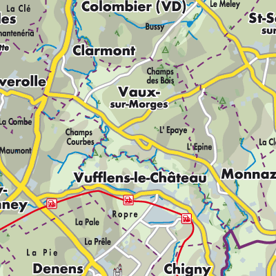 Übersichtsplan Vaux-sur-Morges