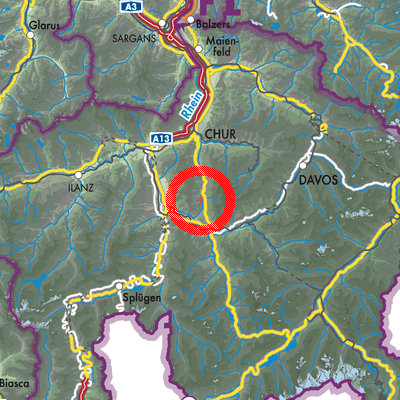 Landkarte Vaz/Obervaz