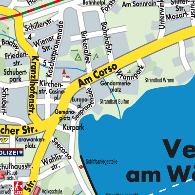 Stadtplan Velden am Wörther See