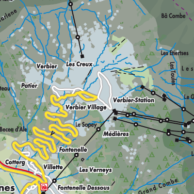 Übersichtsplan Verbier
