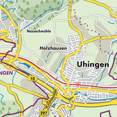 Übersichtsplan Vereinbarte Verwaltungsgemeinschaft der Stadt Uhingen