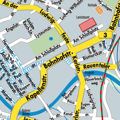 Stadtplan Vereinbarte Verwaltungsgemeinschaft Rastatt