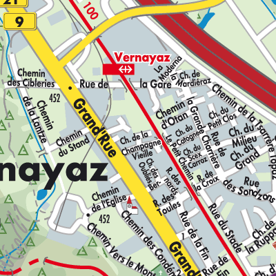 Stadtplan Vernayaz