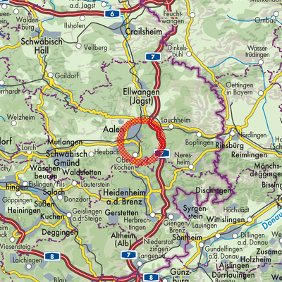Landkarte Verwaltungsgemeinschaft Aalen