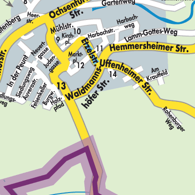 Stadtplan Verwaltungsgemeinschaft Aub