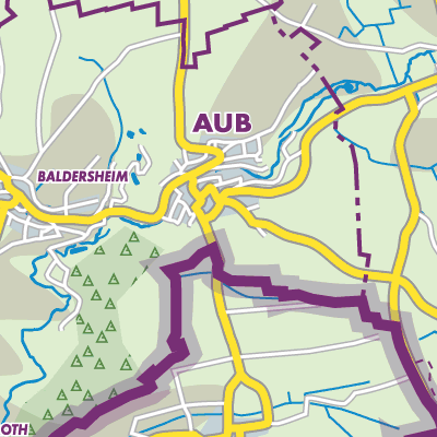 Übersichtsplan Verwaltungsgemeinschaft Aub