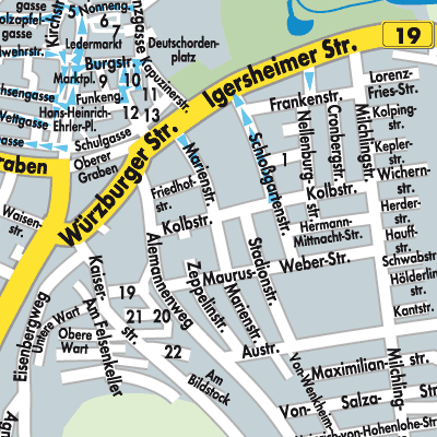 Stadtplan Verwaltungsgemeinschaft Bad Mergentheim