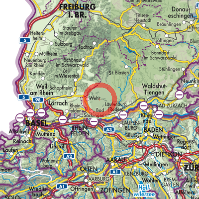 Landkarte Verwaltungsgemeinschaft Bad Säckingen