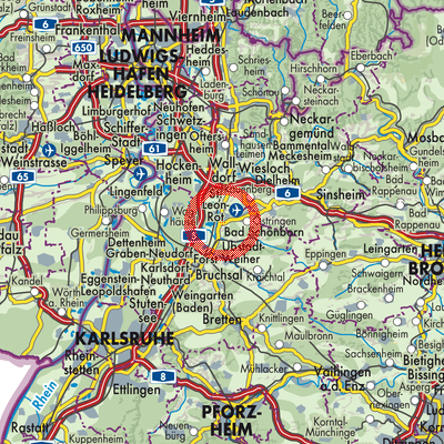 Landkarte Verwaltungsgemeinschaft Bad Schönborn