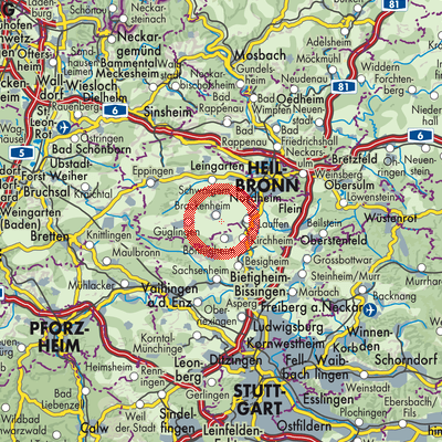 Landkarte Verwaltungsgemeinschaft Brackenheim