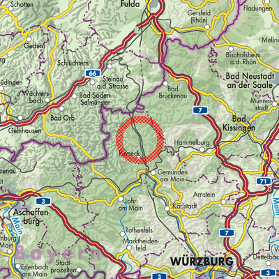 Landkarte Verwaltungsgemeinschaft Burgsinn