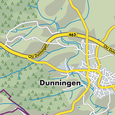 Übersichtsplan Verwaltungsgemeinschaft Dunningen