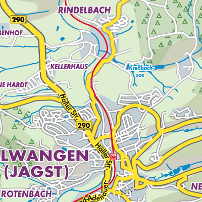 Übersichtsplan Verwaltungsgemeinschaft Ellwangen (Jagst)