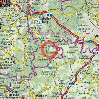 Landkarte Verwaltungsgemeinschaft Erftal
