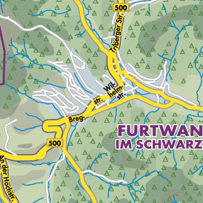 Übersichtsplan Verwaltungsgemeinschaft Furtwangen im Schwarzwald
