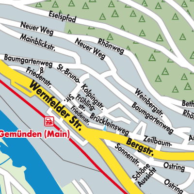 Stadtplan Verwaltungsgemeinschaft Gemünden a. Main