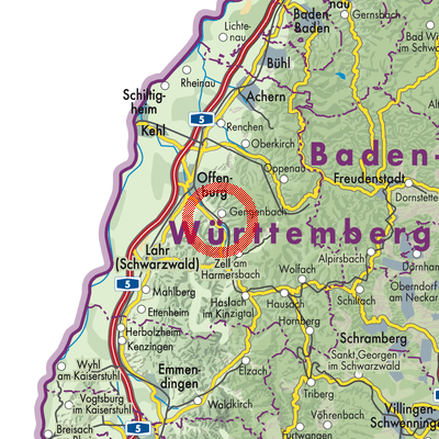 Landkarte Verwaltungsgemeinschaft Gengenbach