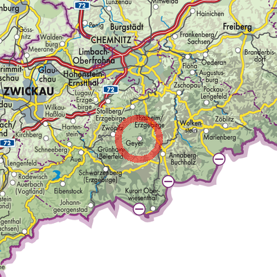 Landkarte Verwaltungsgemeinschaft Geyer