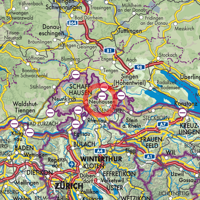 Landkarte Verwaltungsgemeinschaft Gottmadingen