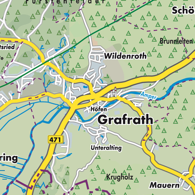 Übersichtsplan Verwaltungsgemeinschaft Grafrath