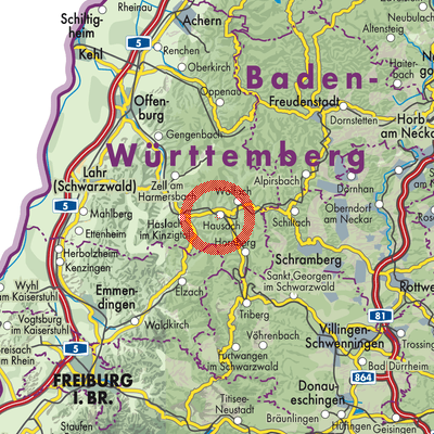 Landkarte Verwaltungsgemeinschaft Hausach