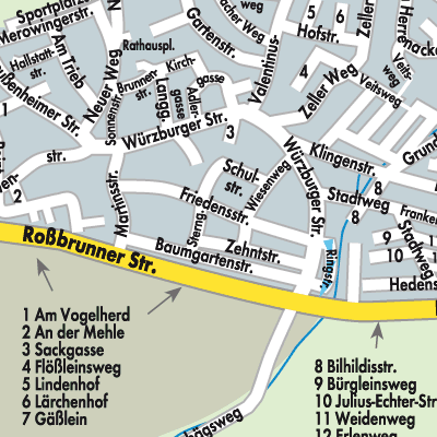 Stadtplan Verwaltungsgemeinschaft Hettstadt