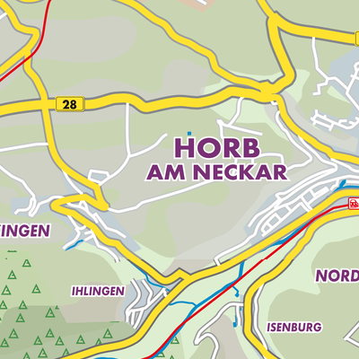 Übersichtsplan Verwaltungsgemeinschaft Horb am Neckar