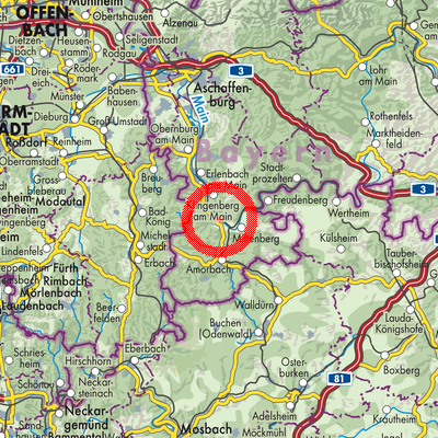 Landkarte Verwaltungsgemeinschaft Kleinheubach