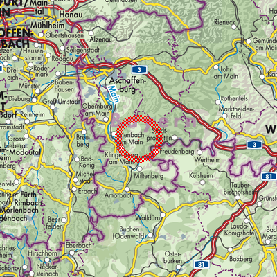 Landkarte Verwaltungsgemeinschaft Mönchberg