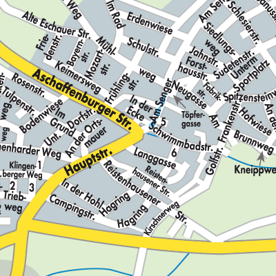 Stadtplan Verwaltungsgemeinschaft Mönchberg