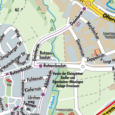 Stadtplan Verwaltungsgemeinschaft Mössingen