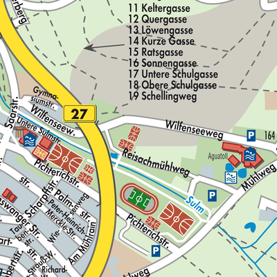 Stadtplan Verwaltungsgemeinschaft Neckarsulm