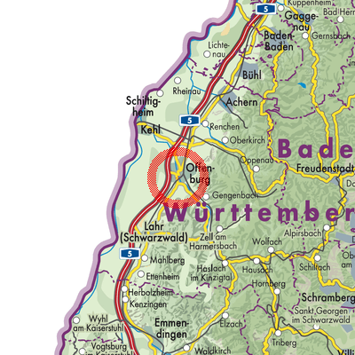 Landkarte Verwaltungsgemeinschaft Offenburg