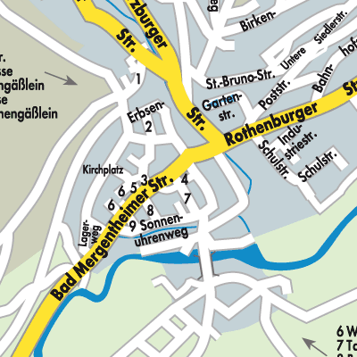 Stadtplan Verwaltungsgemeinschaft Röttingen