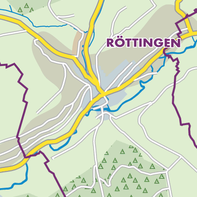 Übersichtsplan Verwaltungsgemeinschaft Röttingen