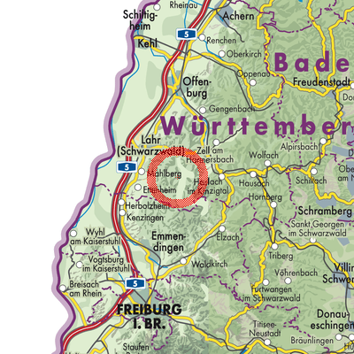 Landkarte Verwaltungsgemeinschaft Seelbach