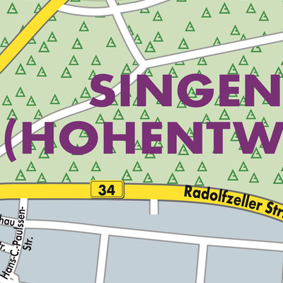 Stadtplan Verwaltungsgemeinschaft Singen (Hohentwiel)