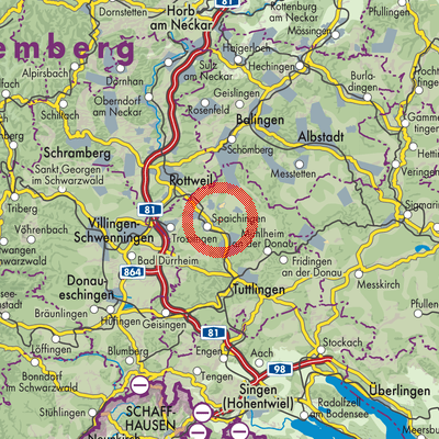 Landkarte Verwaltungsgemeinschaft Spaichingen
