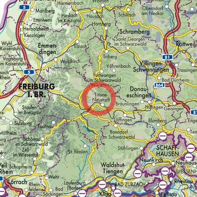 Landkarte Verwaltungsgemeinschaft Titisee-Neustadt