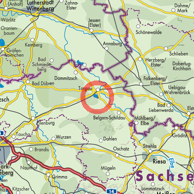 Landkarte Torgau