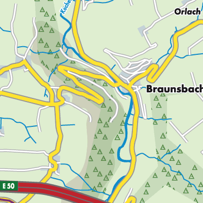 Übersichtsplan Verwaltungsverband Braunsbach-Untermünkheim