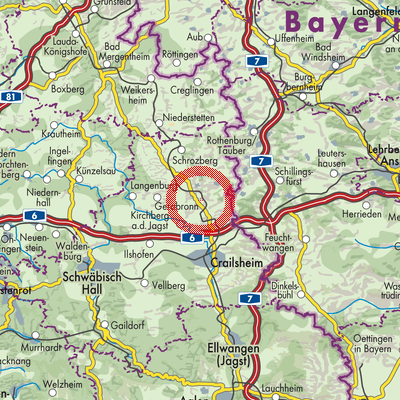 Landkarte Verwaltungsverband Brettach/Jagst