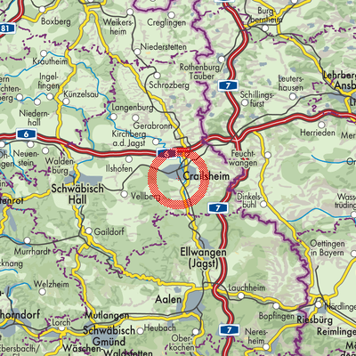 Landkarte Verwaltungsverband Crailsheim